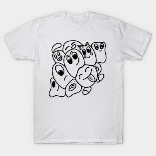 Doddle of cute monsters and mini characters. T-Shirt